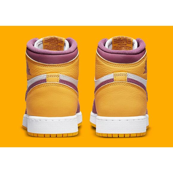 Air Jordan 1 High OG Brotherhood Gold Light Bordeaux 555088 706 - SIZE 12 MENS - Picture 6 of 12